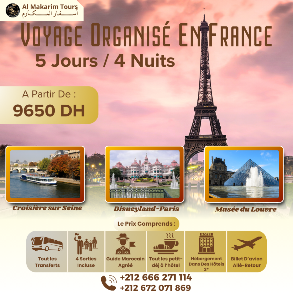 Flyer Voyage Organisé France - Al Makarim Tours