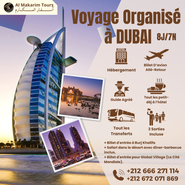 Voyage Organisé à dubai a partir du maroc 2025 8 jours tout compris Circuit Emirates au depart du maroc a partir de 10500 dh